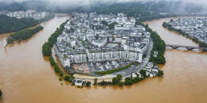 Hochwasser in Wuyuan Hochwasser in Wuyuan