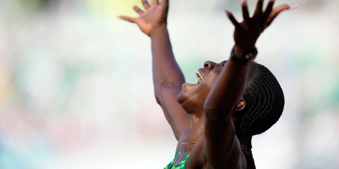 Stellte im Halbfinale über 100 Meter Hürden einen neuen Weltrekord auf: Tobi Amusan. WM Weltrekord