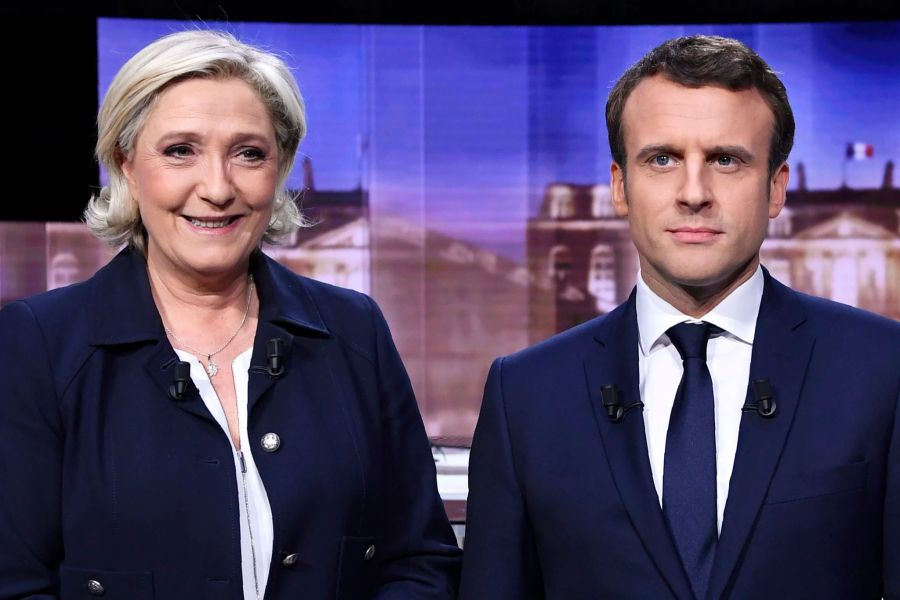 Marine Le Pen und Emmanual Macron