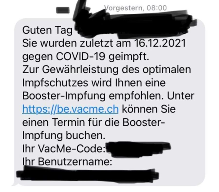 Coronavirus SMS vierte Impfung