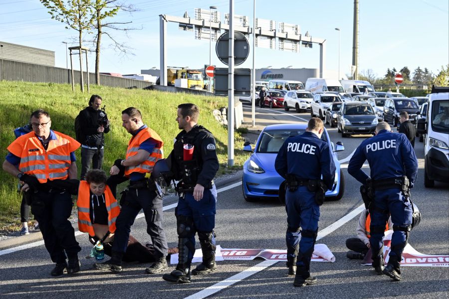 Die Aktion startete um 7.40 Uhr, nach 8 Uhr zirkulierte der Verkehr wieder wie gewohnt.