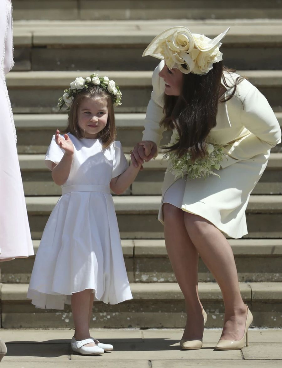 Charlotte war eines der Blumenmädchen bei der Hochzeit von Meghan Markle.