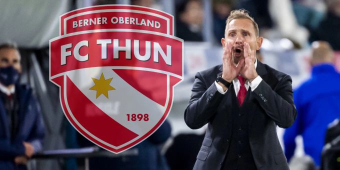 Mauro Lustrinelli ist seit 2022 Trainer beim FC Thun. Mauro Lustrinelli FC Thun