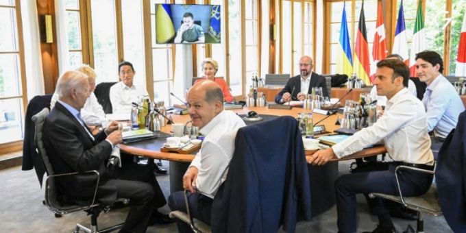 G7-Beratung mit Selenskyj G7-Beratung mit Selenskyj
