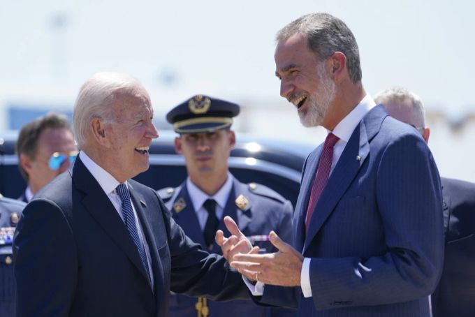 US-Präsident Joe Biden und Spaniens König Felipe. Joe Biden