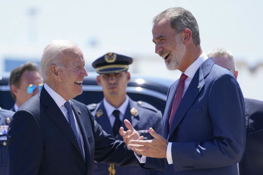 US-Präsident Joe Biden und Spaniens König Felipe.