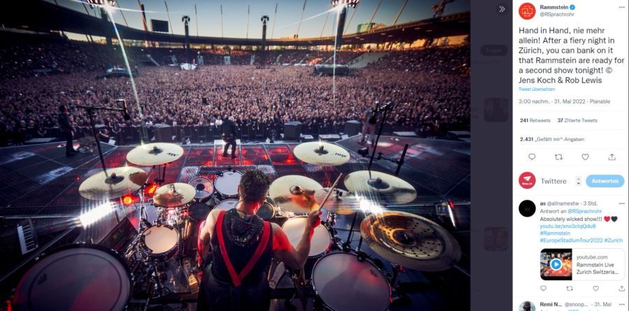 Rammstein rockten am Montag- und Dienstagabend das Letzigrund in Zürich.