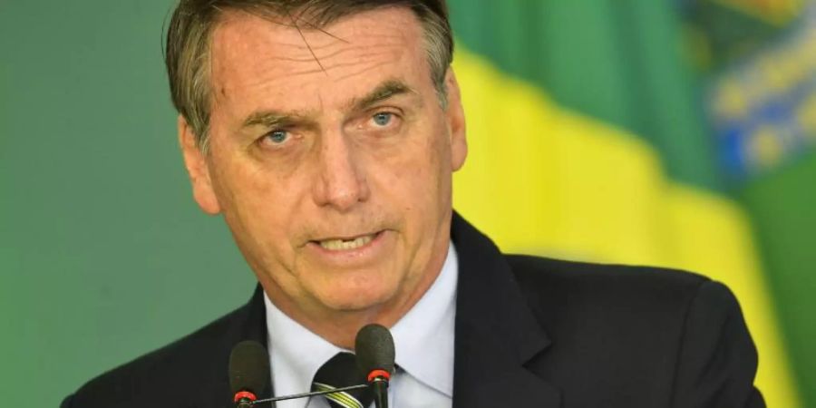 Brasiliens Präsident Jair Bolsonaro gerät wegen eines obszönen Videos auf seinem Twitter-Account unter Druck. Foto: Marcelo Camargo/Agencia Brazil/