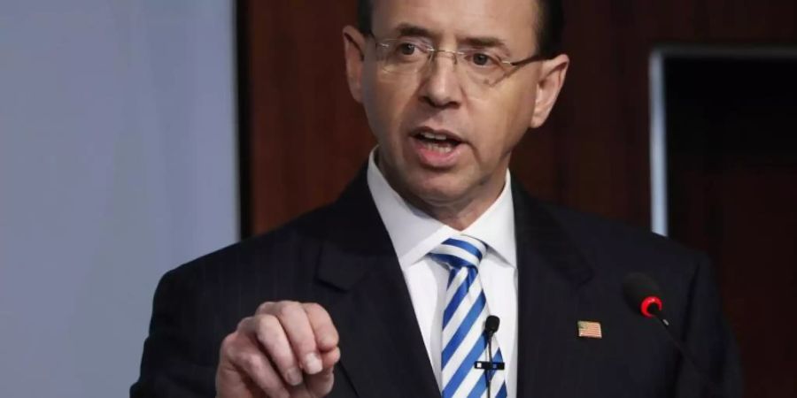 Rod Rosenstein, US-Vize-Justizminister, der eine wichtige Rolle bei der Russland-Untersuchung gespielt hat, verlässt seinen Posten. Foto: Jacquelyn Martin/AP