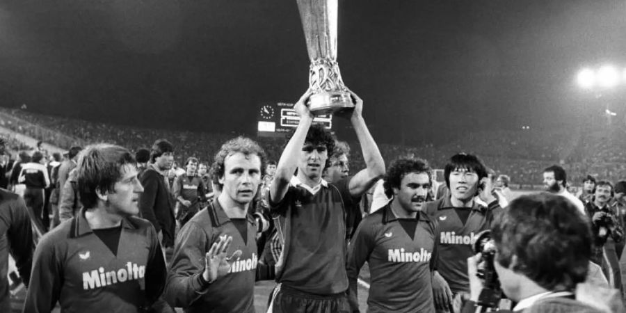 Im Mai 1980 holte Eintracht Frankfurt den Sieg im UEFA-Cup-Finale. Foto: Roland Witschel