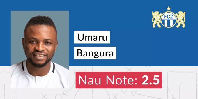 Die Nau-Note für Umaru Bangura (FCZ). FCZ