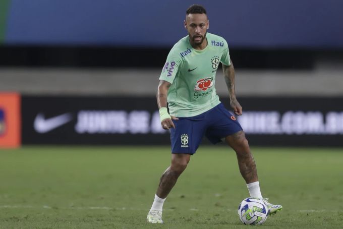 Neymar im Training mit der Seleção. Neymar