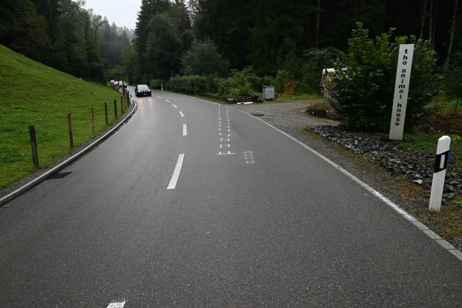 Unfallstelle in Zuzwil.