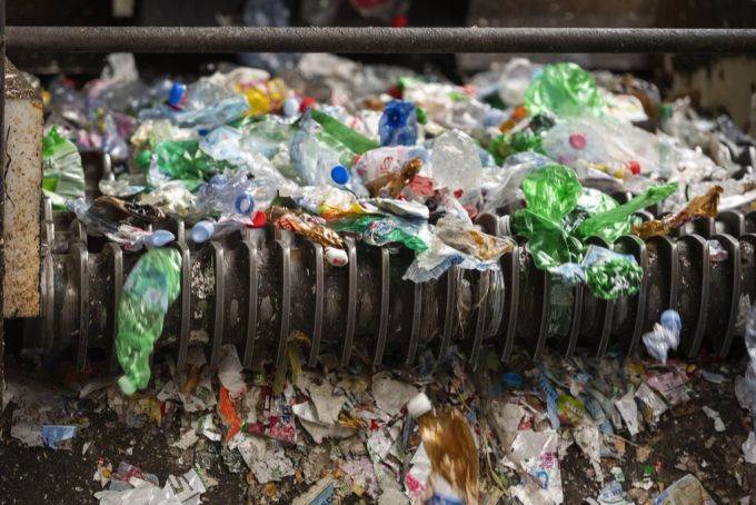 PET-Flaschen in einem Sortierzentrum der Müller Recycling in Frauenfeld. PET