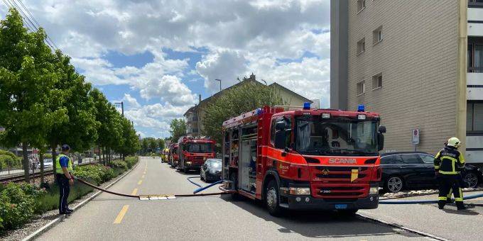 Die Feuerwehr Buchs konnte das Feuer rasch löschen. Brand