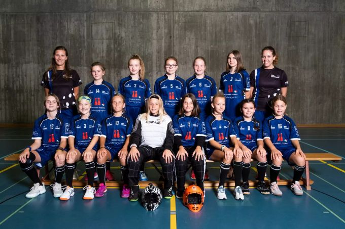 Die Trimbacher C-Juniorinnen. UHC Trimbach Unihockey