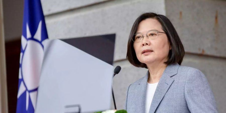 Taiwans Präsidentin Tsai Ing-wen bei ihrer Vereidigungsrede