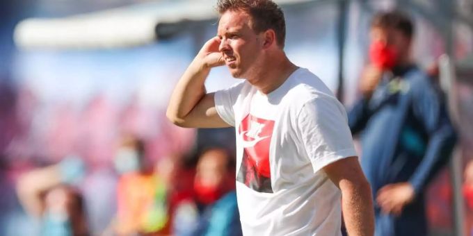 Leipzigs Trainer Julian Nagelsmann trifft mit seinem Team auf Hertha BSC. Foto: Jan Woitas/dpa-Zentralbild-Pool/dpa Leipzigs Trainer Julian Nagelsmann trifft mit seinem Team auf Hertha BSC. Foto: Jan Woitas/dpa-Zentralbild-Pool/dpa