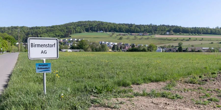 Die Einfahrt von Müslen in Birmenstorf (AG).