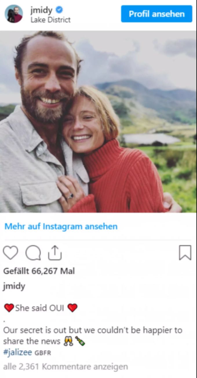 James Middleton mit seiner Verlobten Alizee. kate middleton
