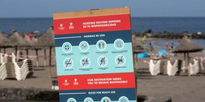 Sicherheitshinweise an Strand auf Teneriffa Sicherheitshinweise an Strand auf Teneriffa