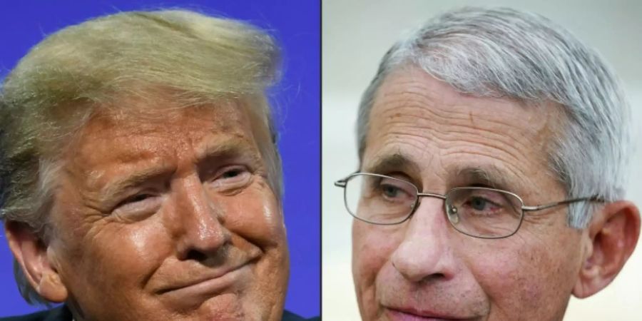 Der US-Seuchenexperte Anthony Fauci (r.) und Präsident Donald Trump