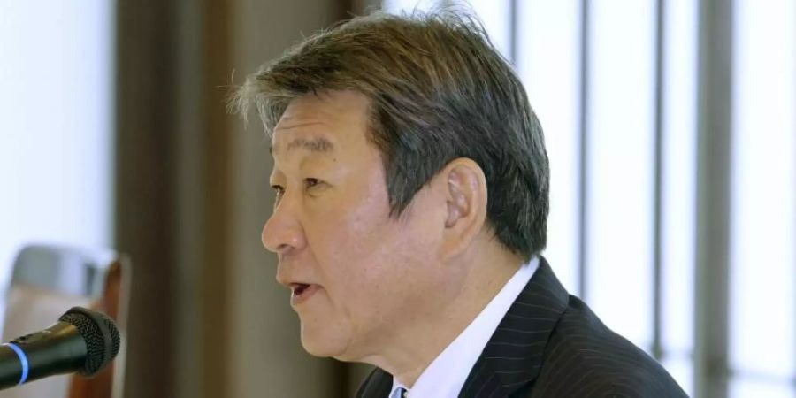 Japans Aussenminister Toshimitsu Motegi. Foto: kyodo/dpa/Archiv