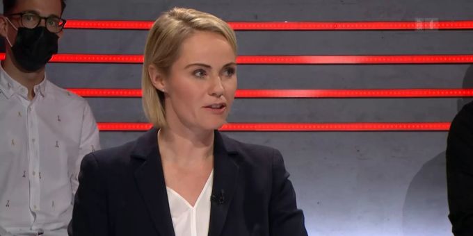 Die Zürcher Gesundheitsdirektorin Natalie Rickli in der SRF-«Arena». natalie rickli «Arena»