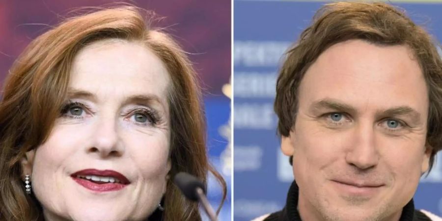 Ein Film, zwei Schauspieler: Isabelle Huppert und Lars Eidinger. Foto: J. Carstensen/M. Gambarini/dpa