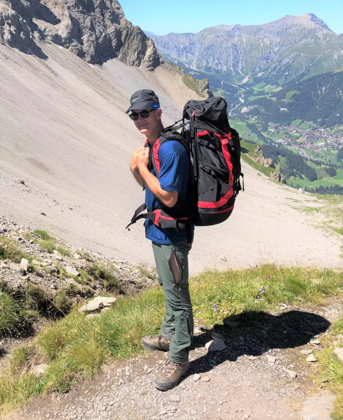 Stefan Zantop beim Sommerwandern in den Schweizer Bergen. Stefan Zantop Grüne Lenzburg