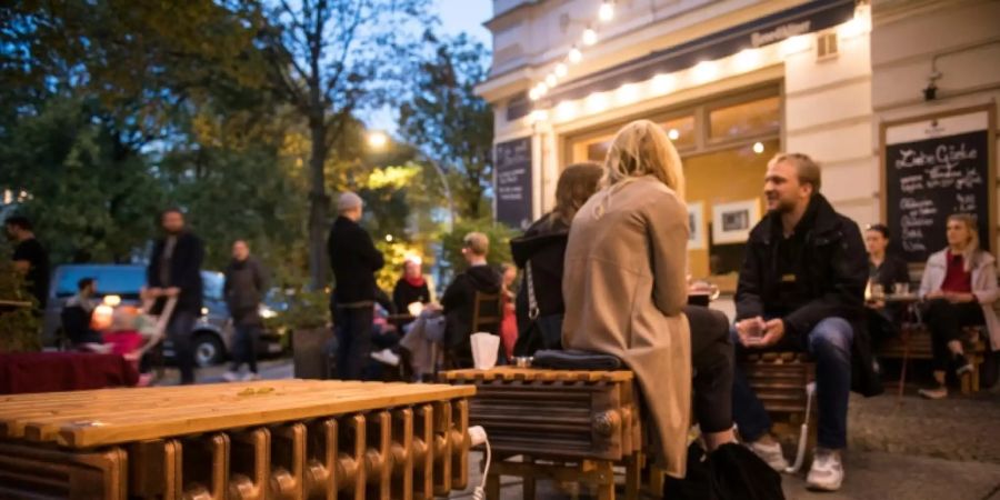 Café-Besucher in Berlin