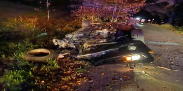 Fahrzeug nach Selbstunfall überschlagen