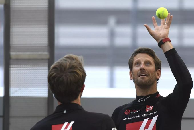 Romain Grosjean (Haas F1) vor dem Russland-GP der Formel 1. Romain Grosjean Haas F1