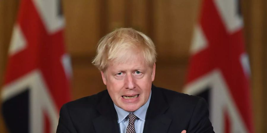 Boris Johnson, Premierminister von Grossbritannien, spricht in der Downing Street 10. Foto: Stefan Rousseau/PA Wire/dpa