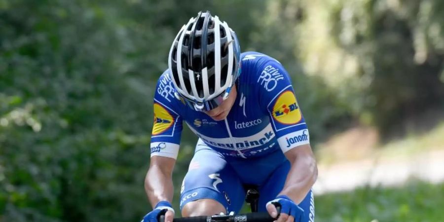 Der Belgier Remco Evenepoel hat die Königsetappe der Polen-Rundfahrt über 192,5 Kilometer rund um Bukowina gewonnen. Foto: Bernd Thissen/dpa