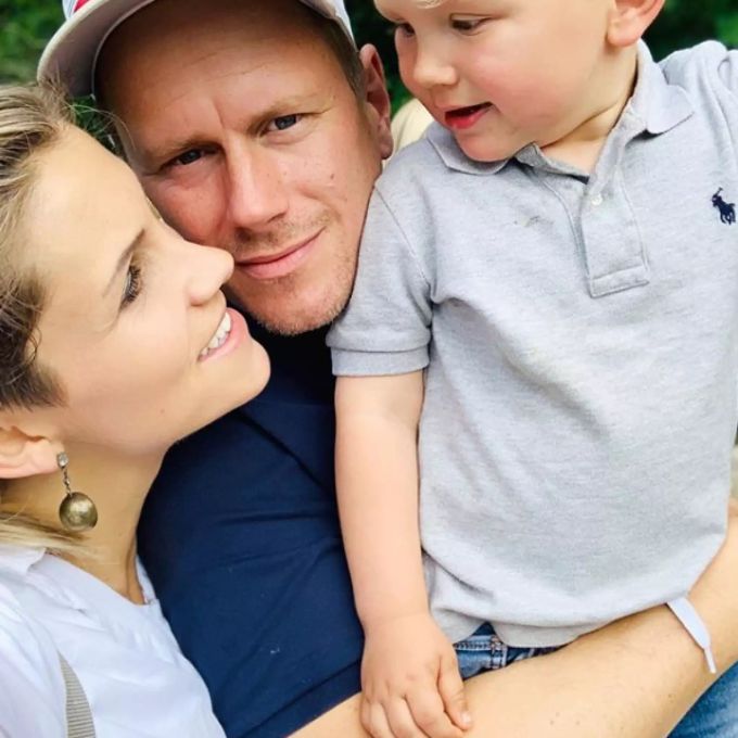 Anna-Maria Zimmermann mit ihrem Mann und ihrem zweijährigen Sohn. Anna-Maria Zimmermann