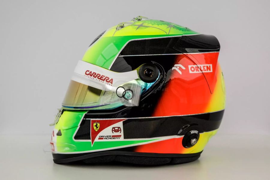 Der Helm, den Mick Schumacher beim Test für Alfa-Sauber tragen soll.