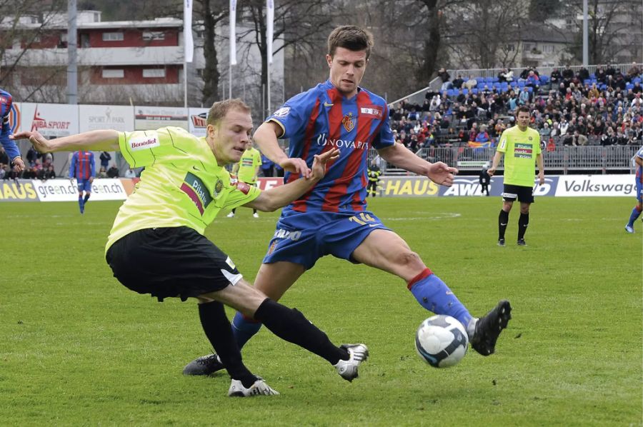 Der junge Valentin Stocker im Cup-Spiel gegen Heimatklub Kriens.