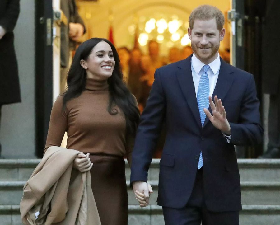 Dieses Foto vom Januar 2020 zeigt Meghan Markle und Prinz Harry in London.