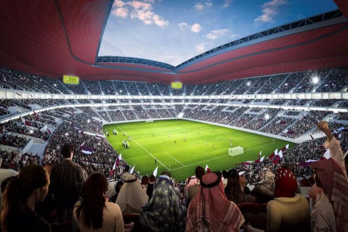 So soll eines der zwölf Stadien an der Fussball-WM in Katar aussehen. fussball-wm katar