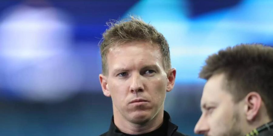 Muss in St. Petersburg in der Startaufstellung von RB Leipzig auf Timo Werner verzichten: Trainer Julian Nagelsmann. Foto: Jan Woitas/dpa