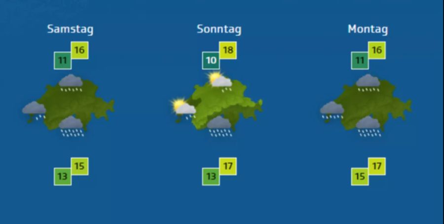 Der Regen dominiert am Wochenende das Wetter in der Schweiz.