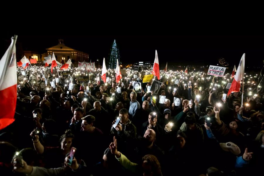 Demonstration auf Malta