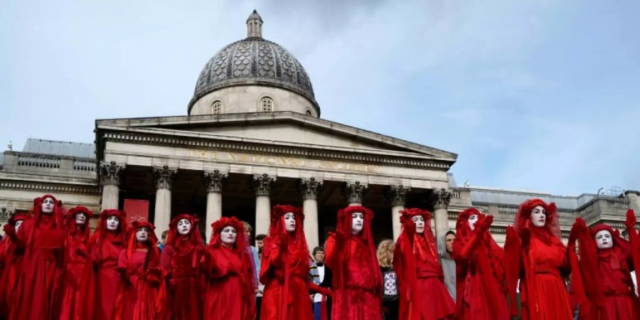 Aktivisten des Bündnisses Extinction Rebellion in London