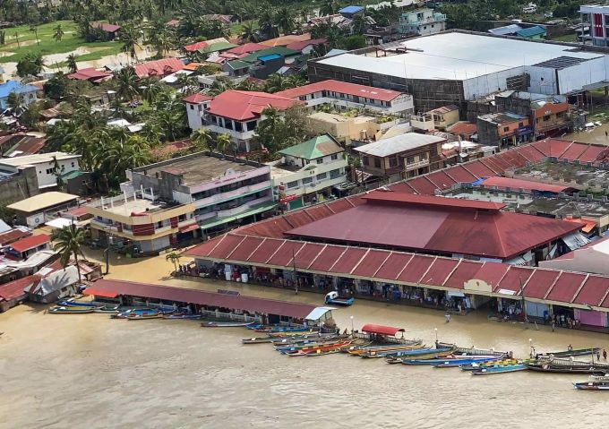 Eine Drohnen-Aufnahme in der Provinz Capiz, nachdem der Taifun «Phanfone» auf den Philippinen gewütet hat. Phanfone