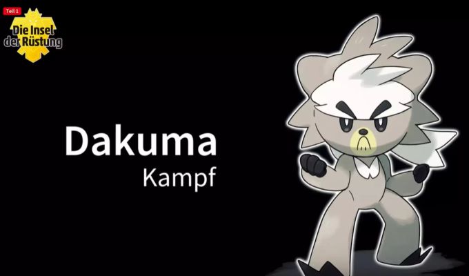 Das Legendäre Pokémon Dakuma trainiert mit seinem eisernen Willen. Das Legendäre Pokémon Dakuma.