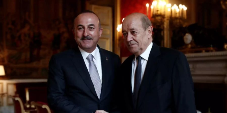 Frankreichs Aussenminister Le Drian, hier mit dem türkischen Kollegen Mevlüt Cavusoglu