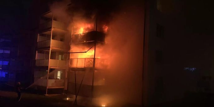 In Silvesternacht - Zehn Verletzte bei Feuer in Schaffhauser Block