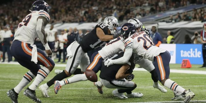 Das Duell der Raiders und Bears in Tottenham war nur der Auftakt für die Partnerschaft zwischen der NFL und den Spurs. Raiders Bears NFL Tottenham