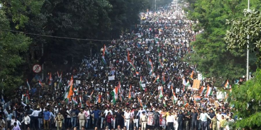 Massenprotest in Kolkata am Montag